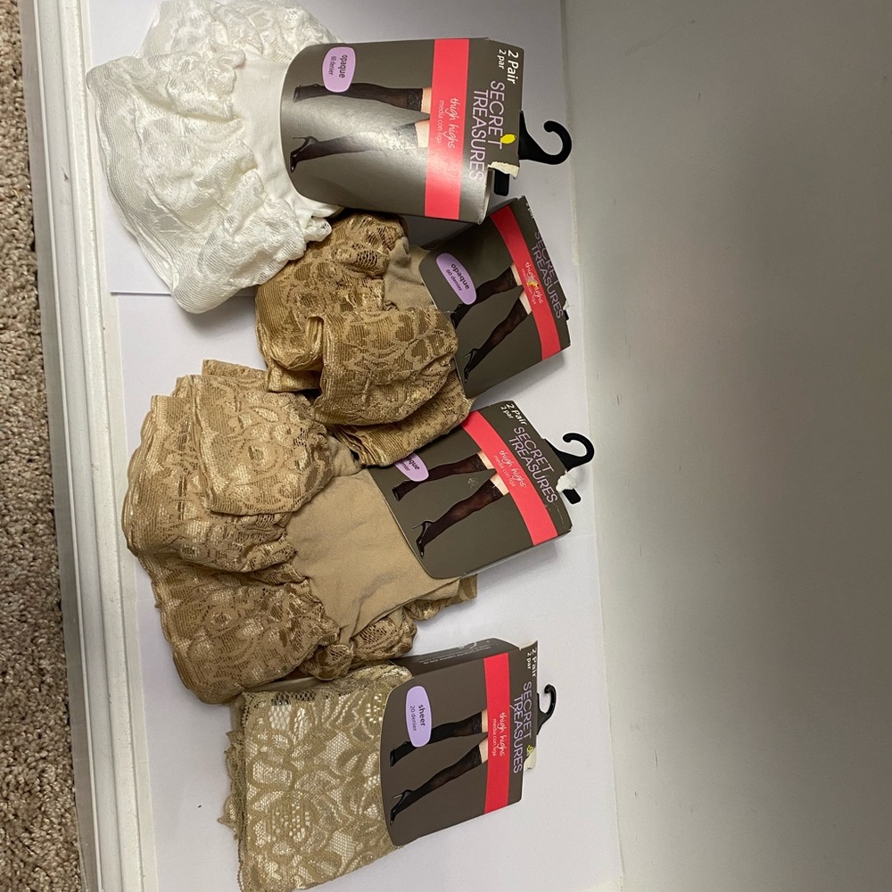 8 pair of new thigh high stockings